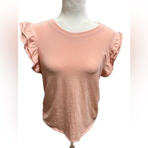 Forever 21 Pink Ruffle Sleeveless Top Women’s Large